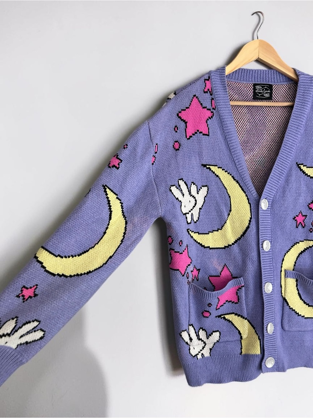 Steady Hands Sailor Moon Usagi Kawaii Fairycore Cardigan Purple S/M - Picture 5 of 10